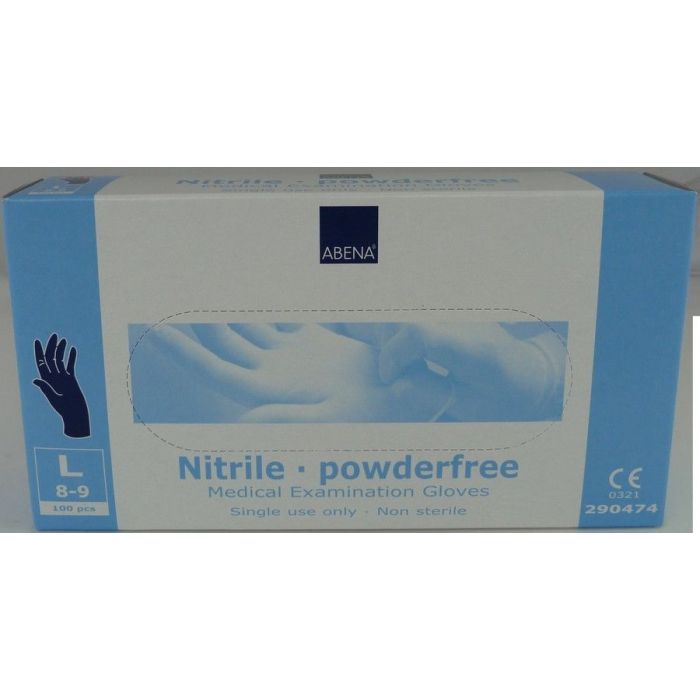 Abena Nitril-Handschoenen poedervrij Maat M blauw 100st main product photo