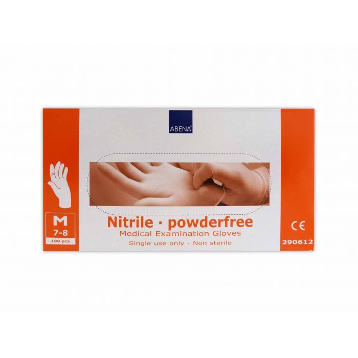 Abena Nitril-Handschoenen poedervrij Maat M wit 100st main product photo