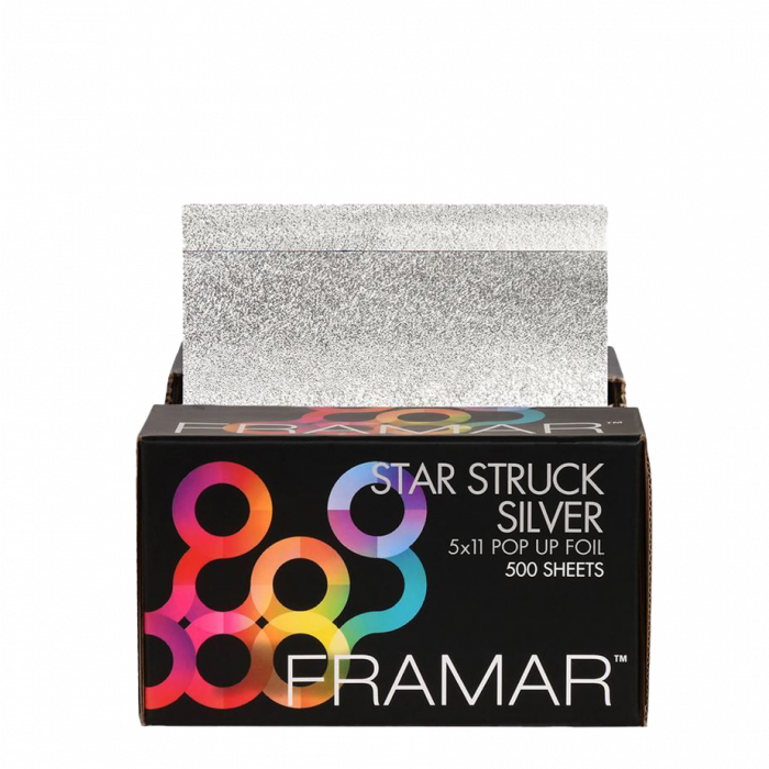Framar Star Struck Aluminiumfolie 500 Sheets Silver 5x11 main product photo