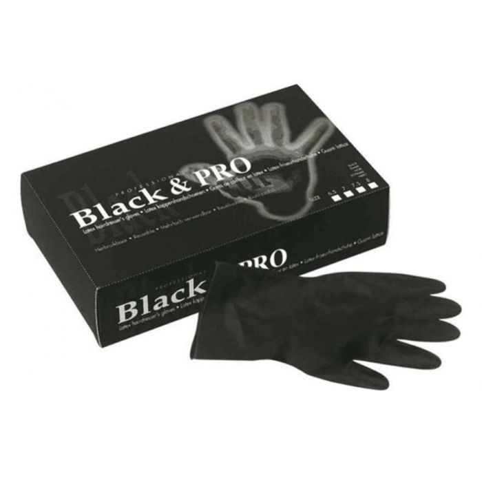 Sibel Latex-Handschoenen Maat S zwart 20st main product photo