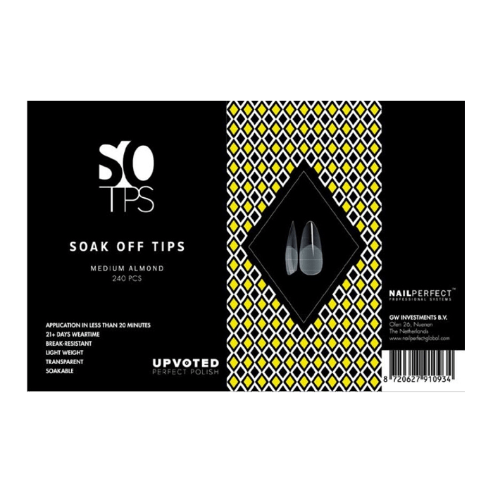 NailPerfect UPVOTED Soak Off Tips Medium Almond 240st main product photo