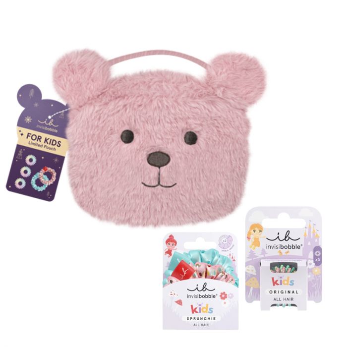 Invisibobble Kids PinkTeddy Kids set main product photo