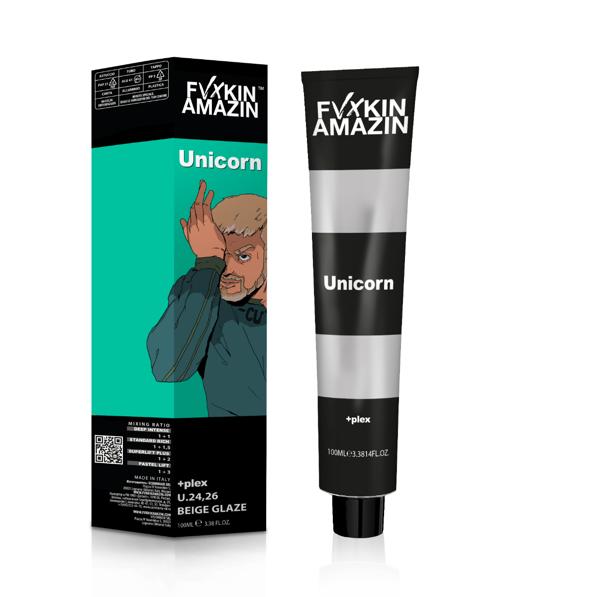 Fvxkin Amazin UNICORN BEIGE GLAZE 100 ml main product photo