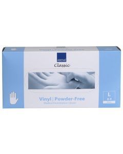 Abena Vinyl-Handschoenen Classic poedervrij Maat L transparant 100st