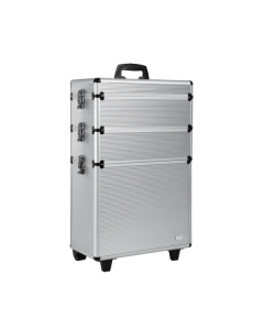 Sibel Aluminium koffer 3-delig op wieltjes Zilver 65x43x22cm