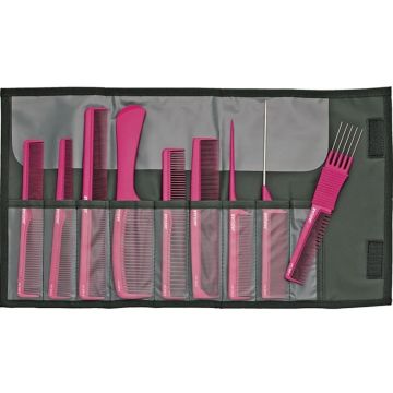 Jaguar A-line Kammenset pink 9-delig