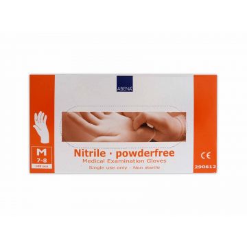 Abena Nitril-Handschoenen poedervrij Maat M wit 100st