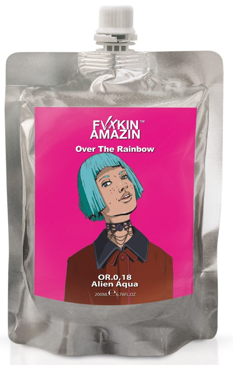 Fvxkin Amazin OVER THE RAINBOW - DIRECT PIGMENT MASK ALIEN AQUA 200 ml