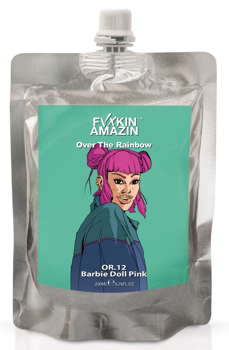 Fvxkin Amazin OVER THE RAINBOW - DIRECT PIGMENT MASK BARBIEDOLL PINK 200 ml