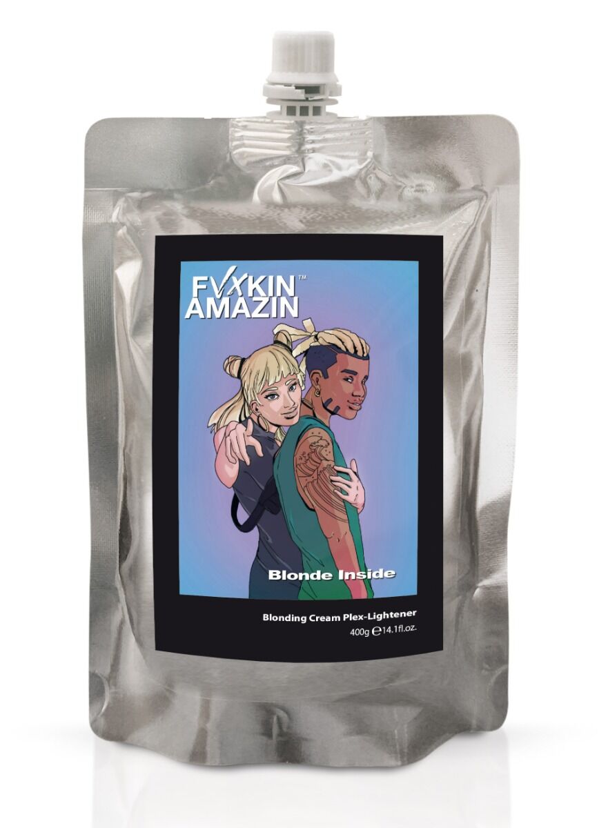 Fvxkin Amazin BLONDE INSIDE - WHITE LIGHTENING PLEX CREAM 400 gr