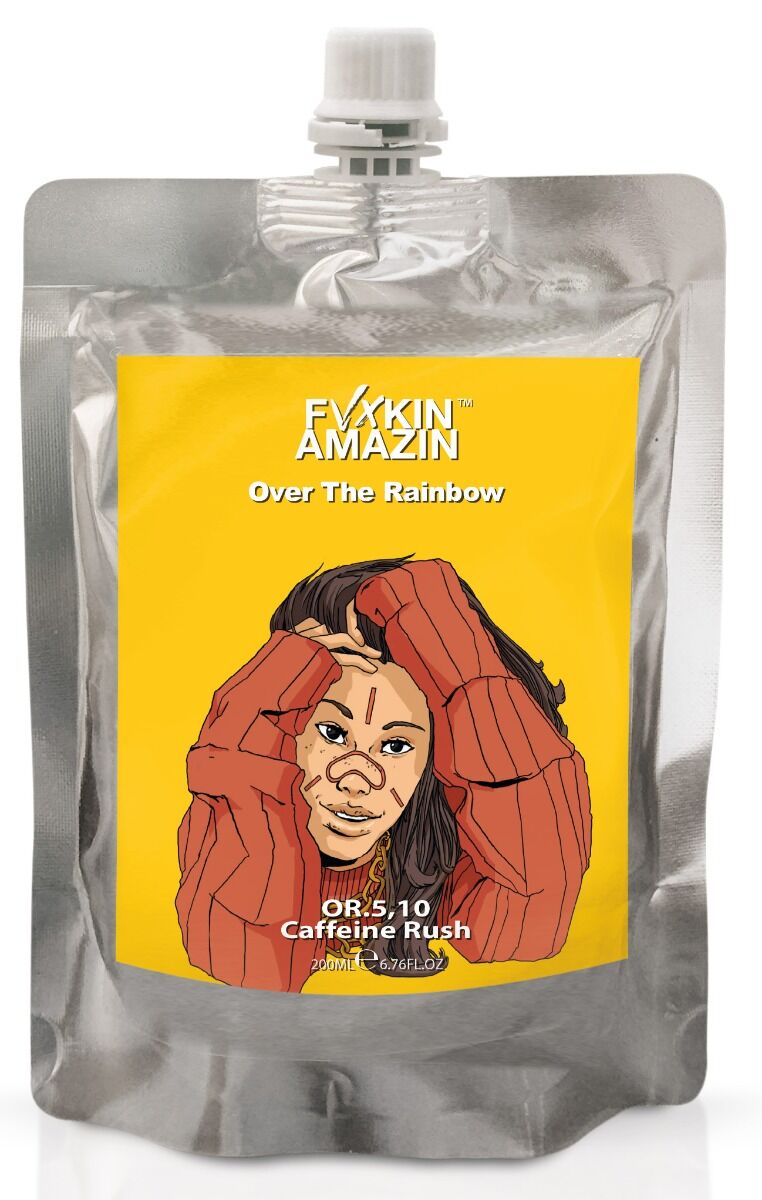 Fvxkin Amazin OVER THE RAINBOW - DIRECT PIGMENT MASK CAFFEINE RUSH 200 ml