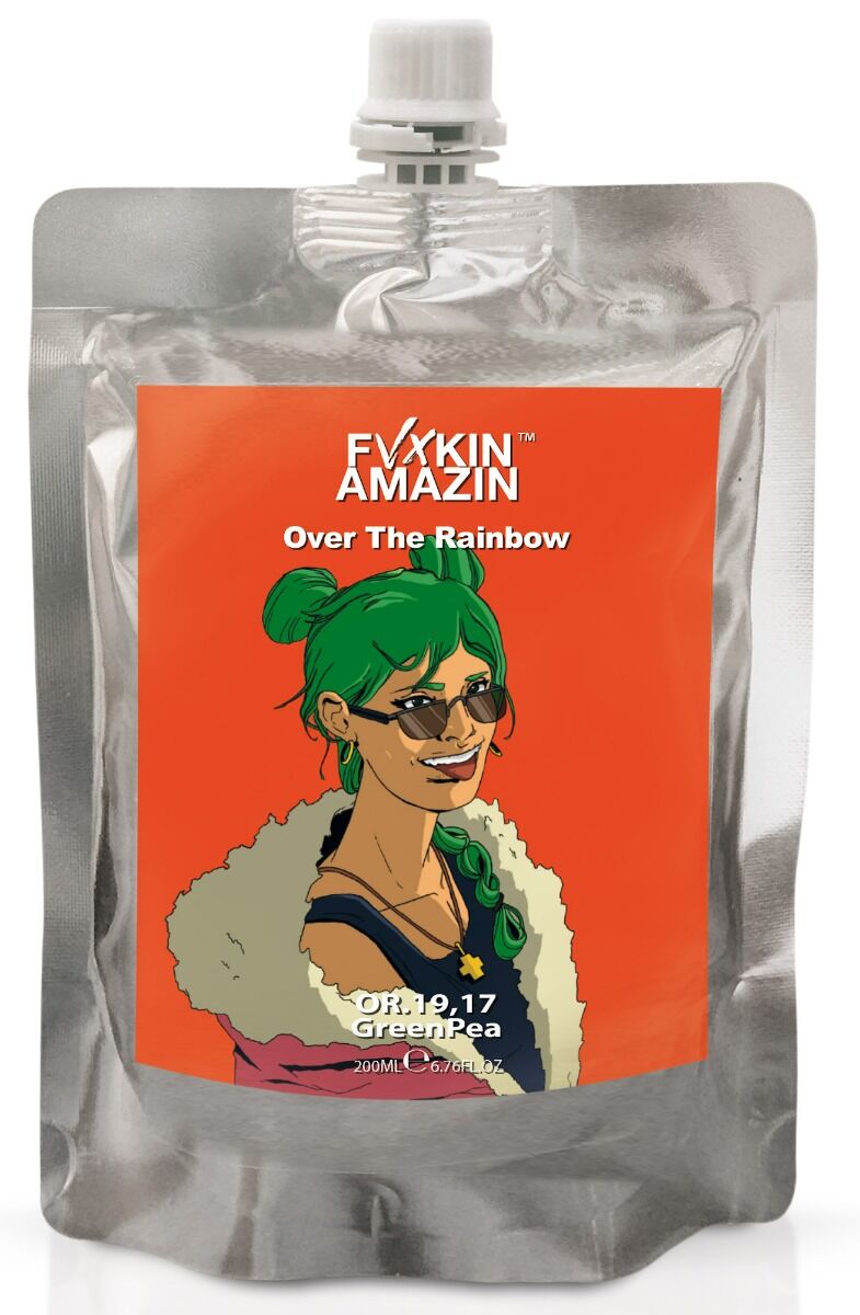 Fvxkin Amazin OVER THE RAINBOW - DIRECT PIGMENT MASK GREENPEA 200 ml