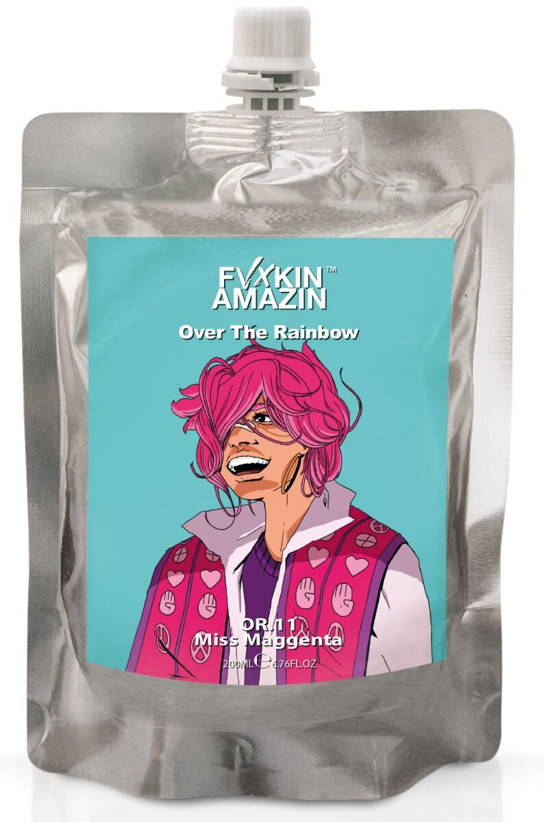 Fvxkin Amazin OVER THE RAINBOW - DIRECT PIGMENT MASK MISS MAGGENTA 200 ml